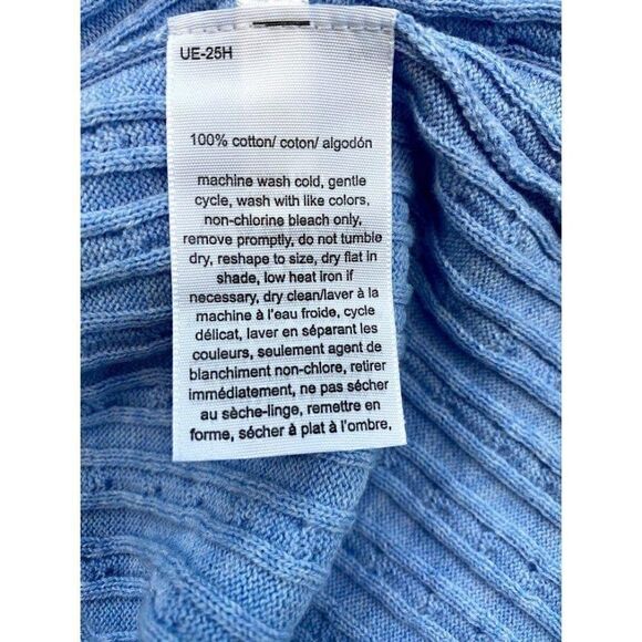 Tommy Hilfiger Cotton Sweater 0X Blue Plus Size - Picture 6 of 10